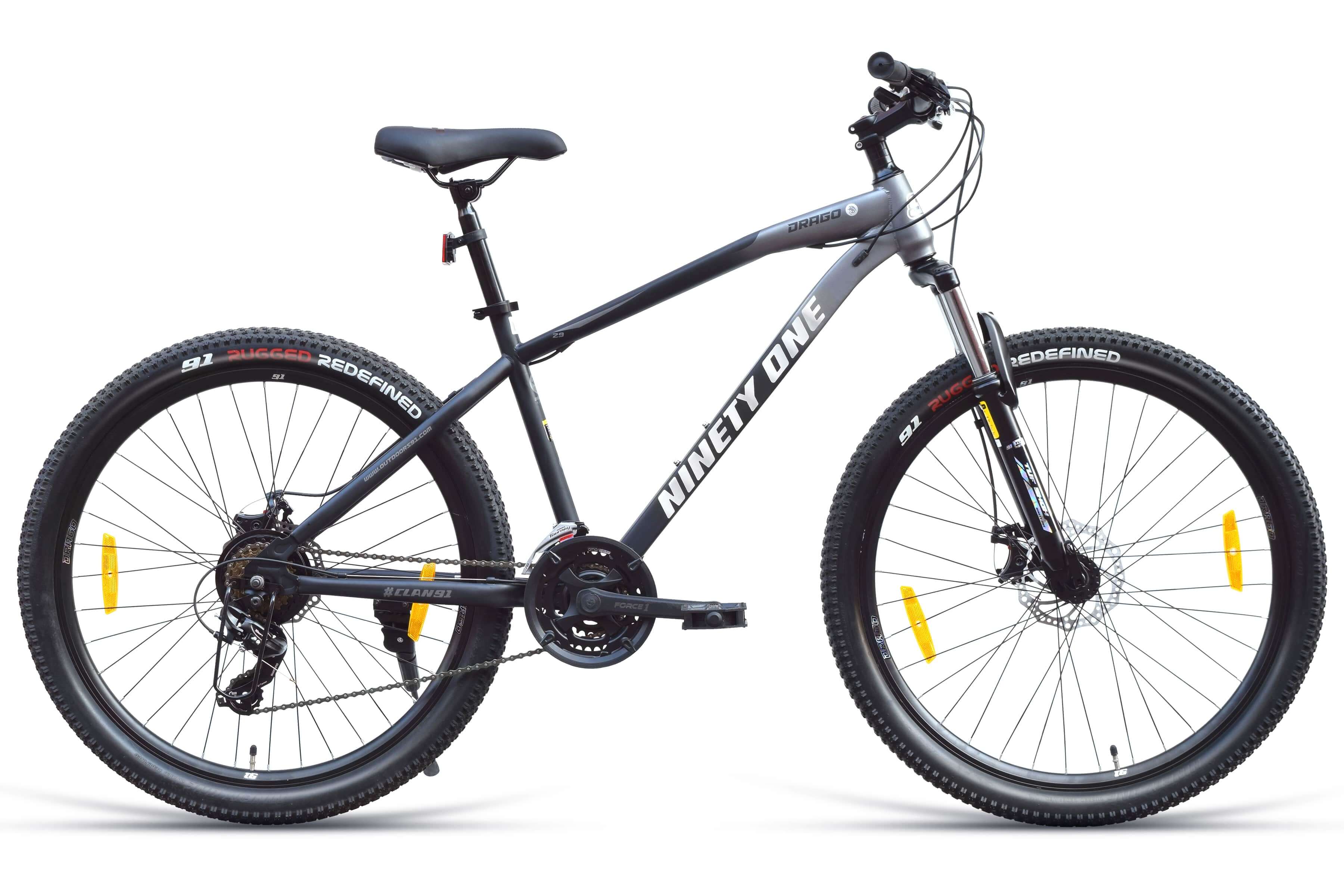 Top Selling Mountain Bikes - Drago 29T MultiSpeed Black Gray at Rs. 18949 by Ninety One Cycle