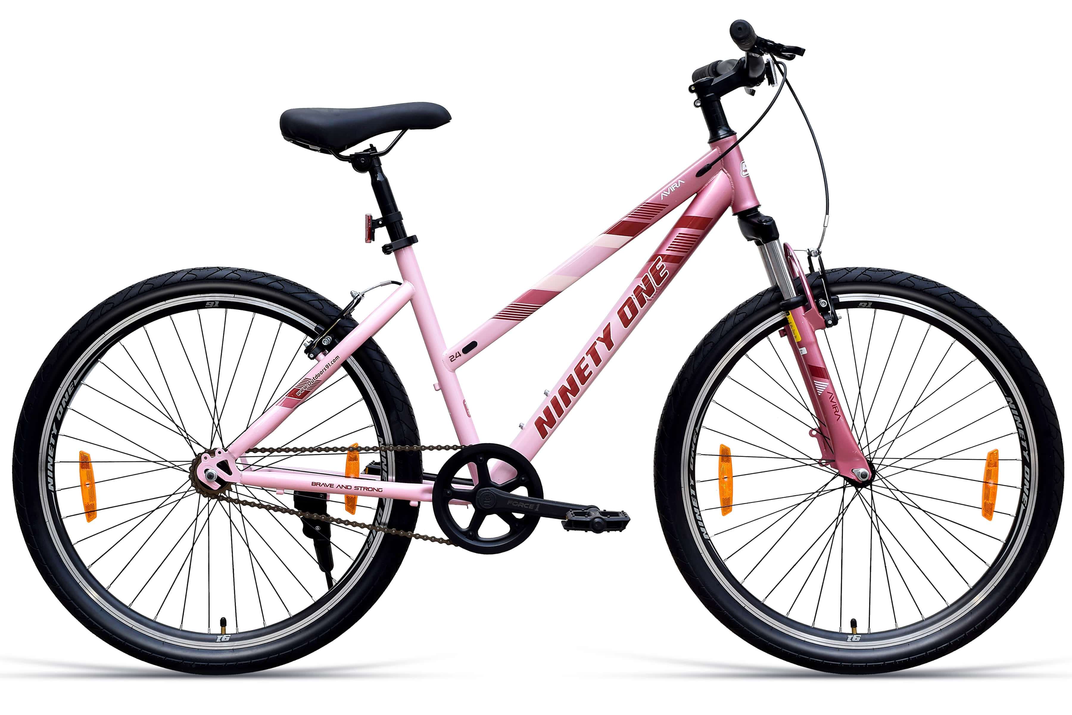 Top Selling All Terrain Bikes - Avira 24T Rose Gold at Rs. 11649 by Ninety One Cycle