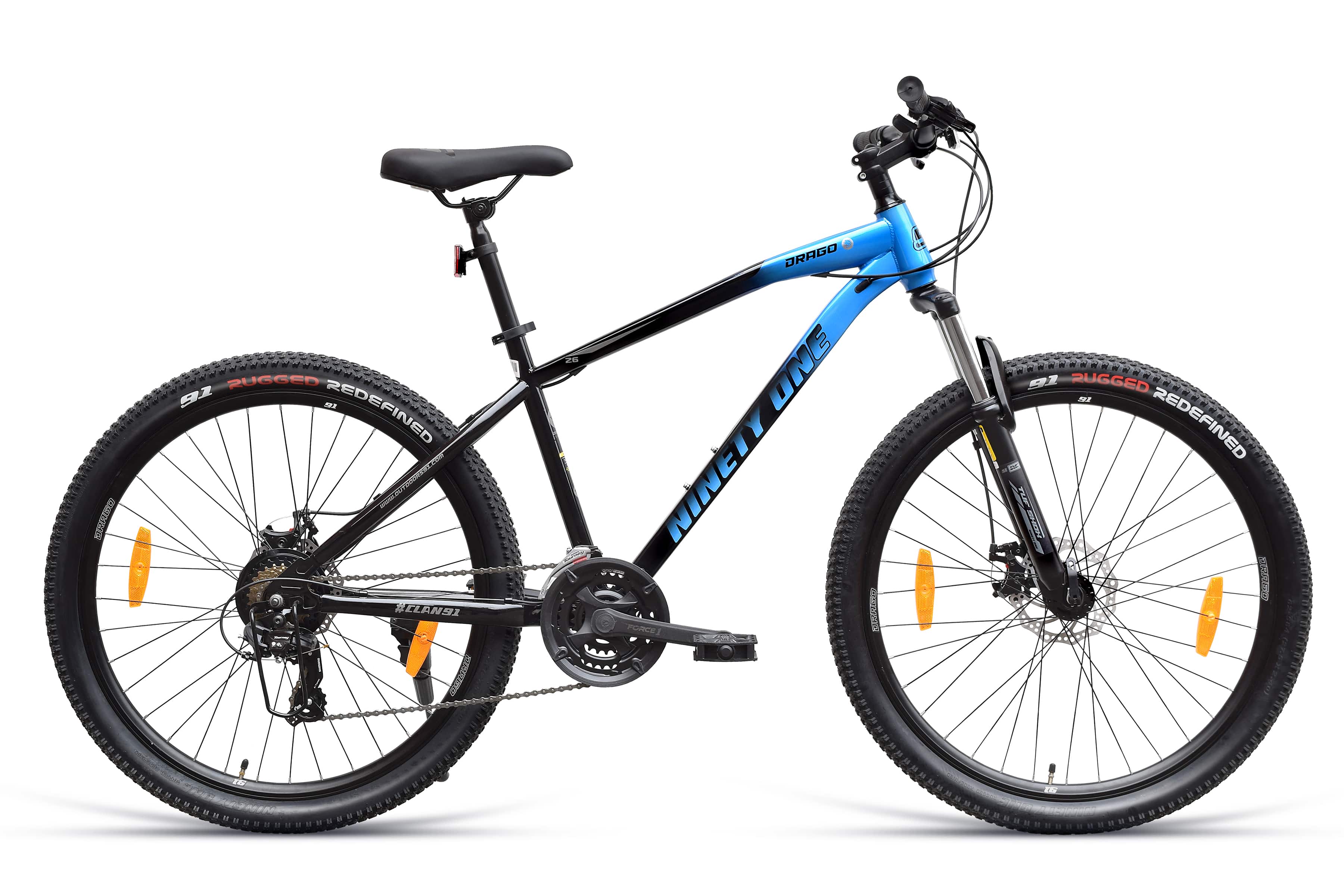 Top Selling Mountain Bikes - Drago 26T MultiSpeed Black Blue at Rs. 18069 by Ninety One Cycle