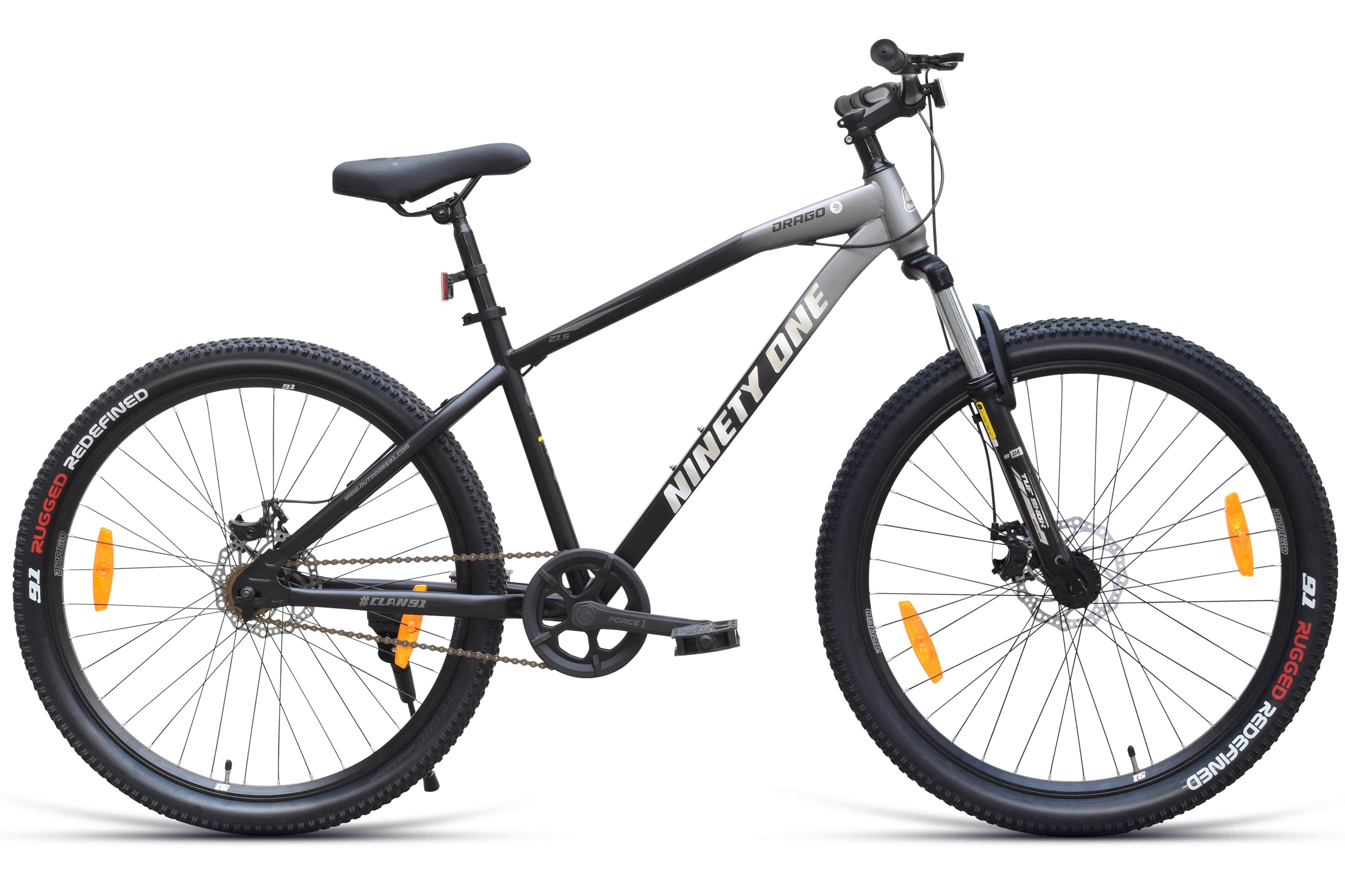 Top Selling Mountain Bikes - Drago 27 5T Black Gray at Rs. 13999 by Ninety One Cycle