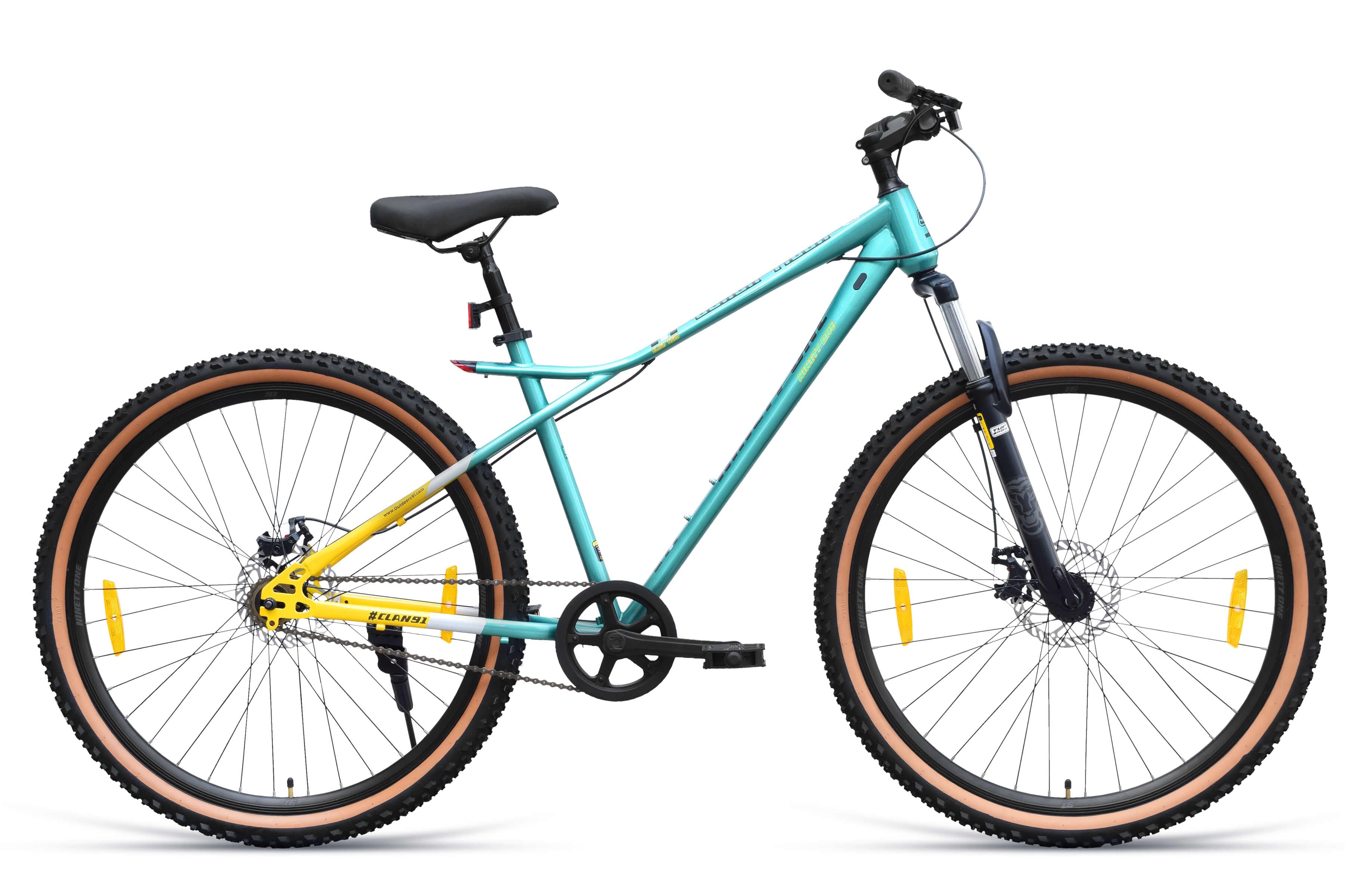 Top Selling Mountain Bikes - Black Tiger 29T Single Speed Green Gold at Rs. 14299 by Ninety One Cycle