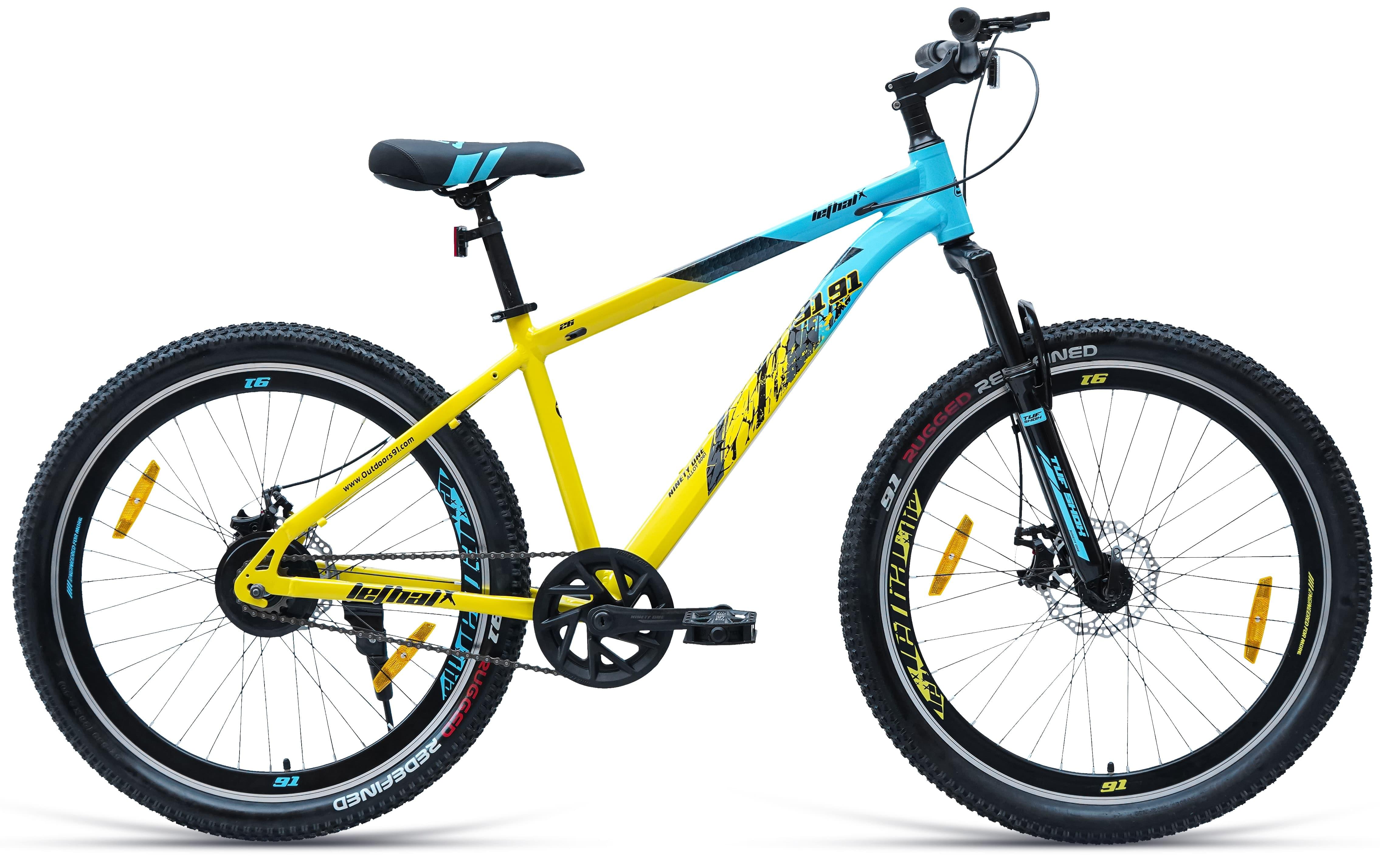 Lethal X 26T Single Speed (Yellow Cyan) image 1