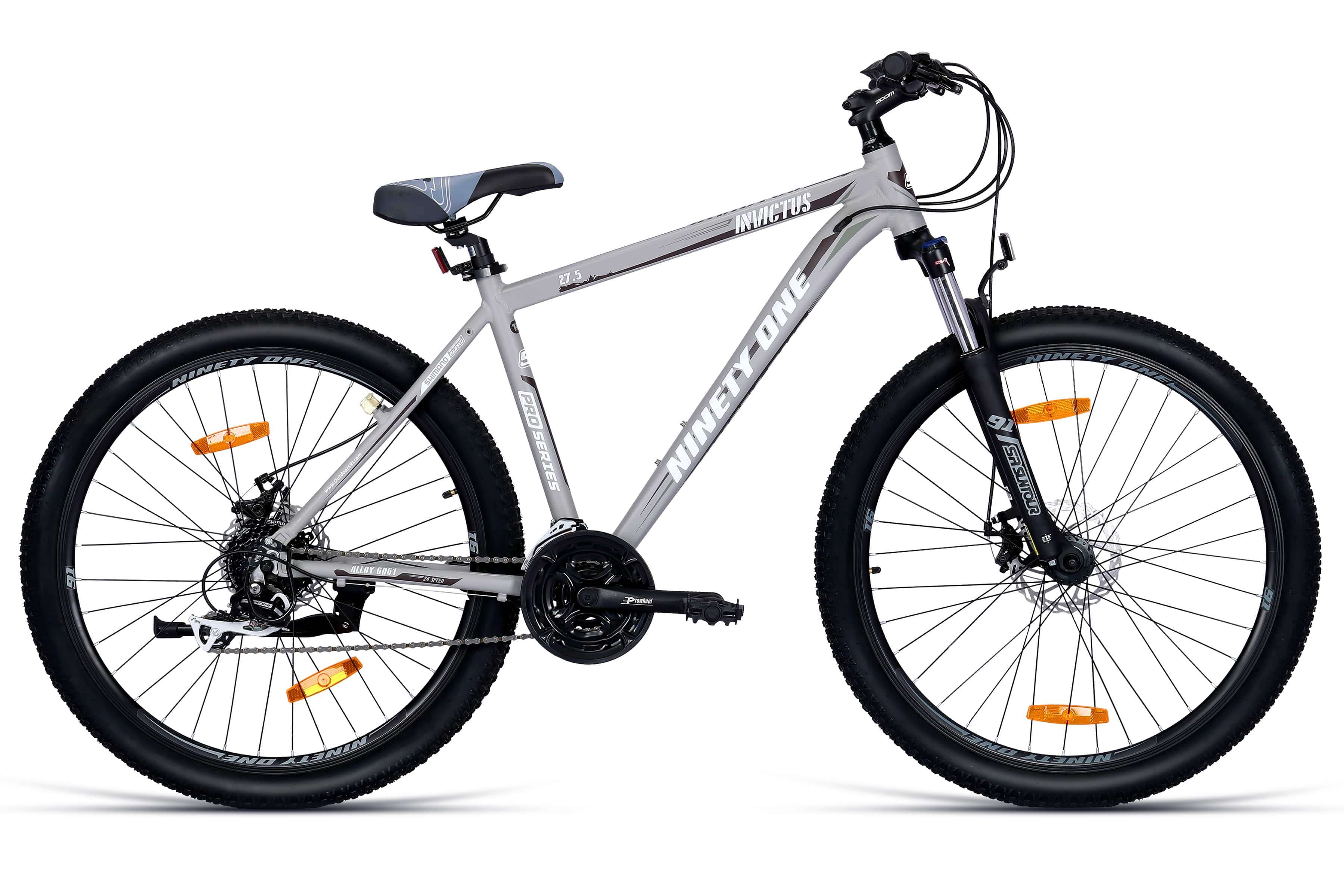 Top Selling Mountain Bikes - Invictus 27 5T Slate Grey at Rs. 26999 by Ninety One Cycle