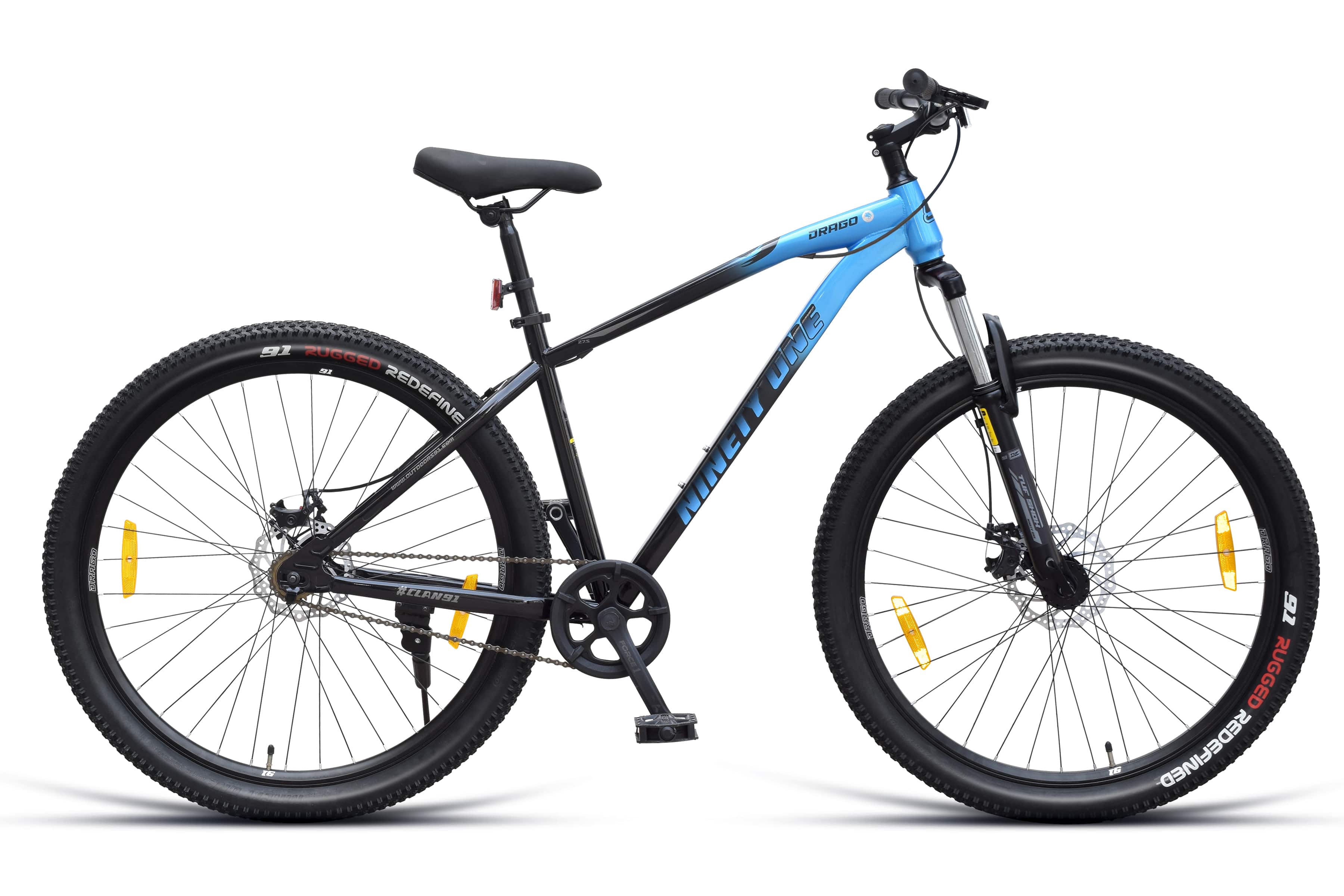 Top Selling Mountain Bikes - Drago 27 5T Black Blue at Rs. 13999 by Ninety One Cycle